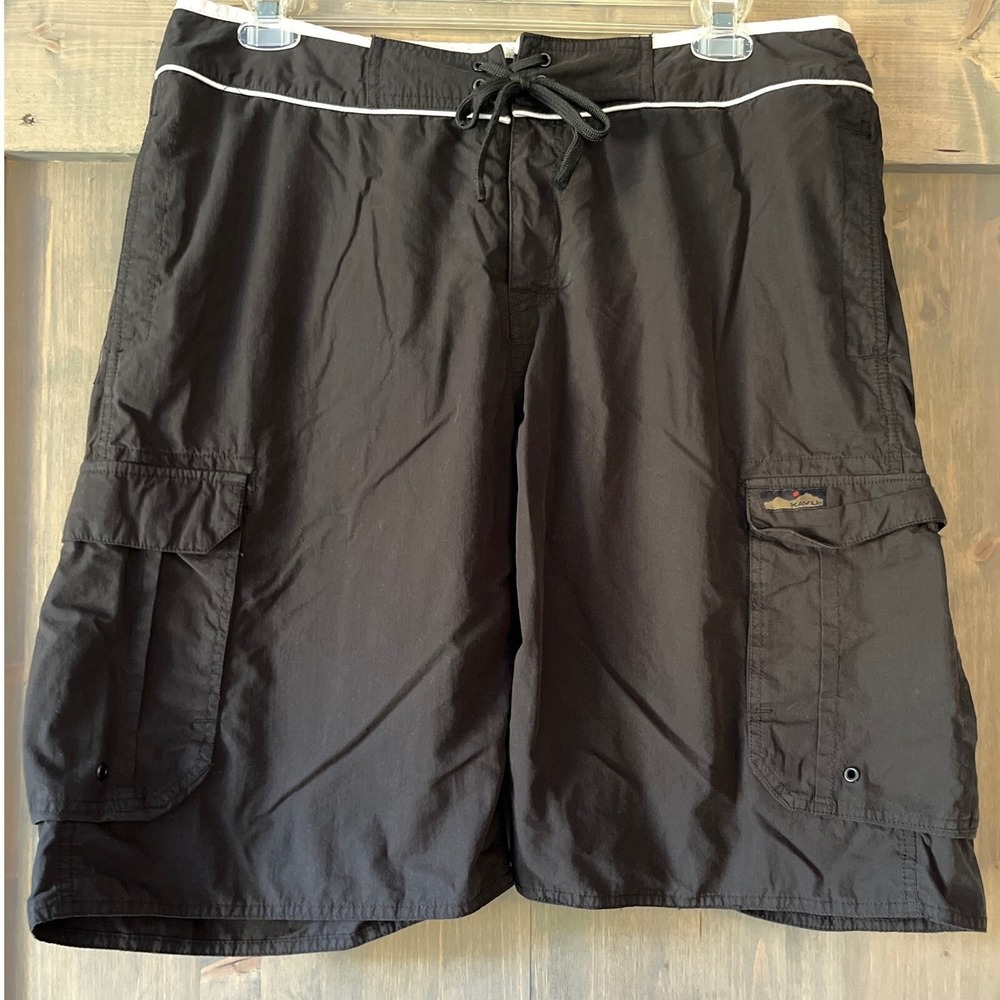 Kavu Swim Trunks Men's Size XXL Black Pockets Mesh Lined